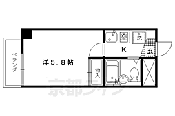 シャローム 1Kの間取図画像