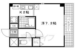 アルブル2 1Kの間取図画像