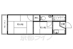 コーポミナミ 2Kの間取図画像
