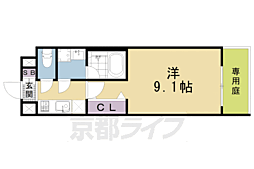 ベラジオ京都洛南グルーブ 1Kの間取図画像