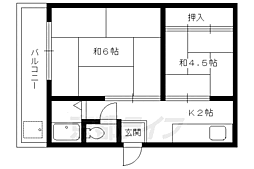 すみれハイツ 2Kの間取図画像