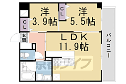 GRANDLATTICEKawaramachiShichijo 2LDKの間取図画像