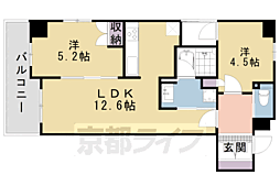 SOHO烏丸 1SLDKの間取図画像