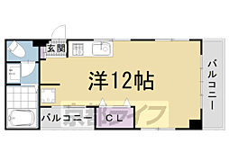 FORCETOMINOKOJI ワンルームの間取図画像