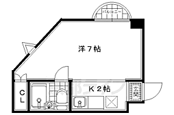 TomoNaビル 1Kの間取図画像