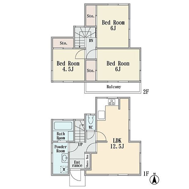 2階建ての大型3ＬＤＫです　新規内外装リフォーム済み　南向きのバルコニー　お庭有り　既存住宅瑕疵保険加入　防蟻処理済み