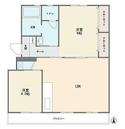 間取図画像 2LDK