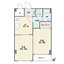 間取図画像 2DK