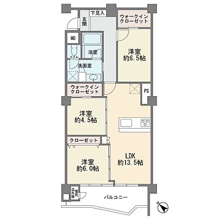 3LDK 間取り