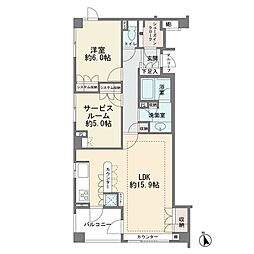 プレシャスヒルズ宮崎台 1SLDKの間取図画像