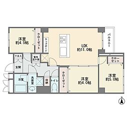 クィーポ狛江 3LDKの間取図画像