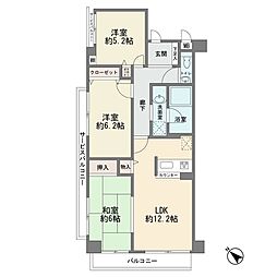 マイキャッスル鷺沼南 3LDKの間取り