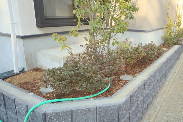 掃出し窓から出られる、ちょっとした植栽のあるお庭スペースがございます♪