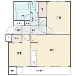 間取図画像 2LDK