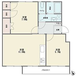 間取図画像 2LDK