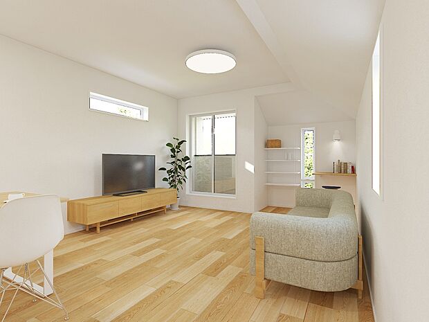 広々としたＬＤＫ17帖です！　明るいリビングですね♪