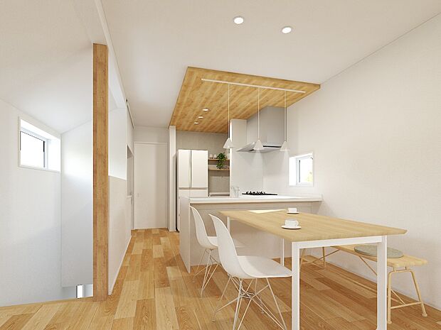 ご家族のコミュニケーションの取りやすい、リビングイン階段です♪