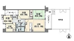 ユニヴェルシオール学園の丘 4LDKの間取図画像