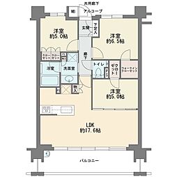 ジオ美しが丘二丁目ヒルズ 3LDKの間取図画像