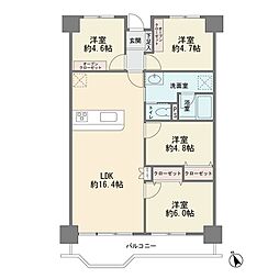 新ゆりグリーンタウンさつき街区1号棟 4LDKの間取図画像