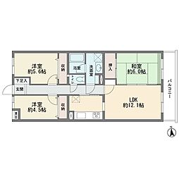 ディアパーク宮前平 3LDKの間取図画像