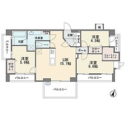 CS上用賀ハウス 3LDKの間取図画像