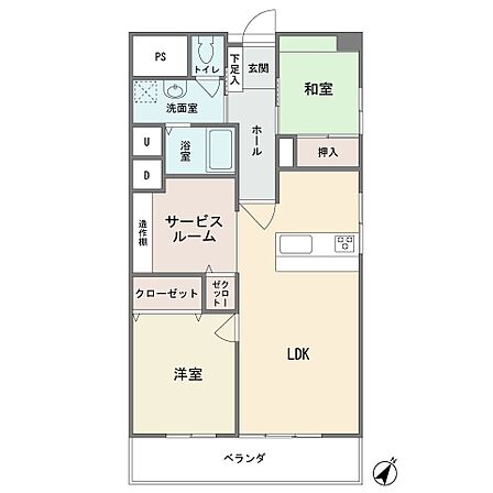 2SLDK 間取り
