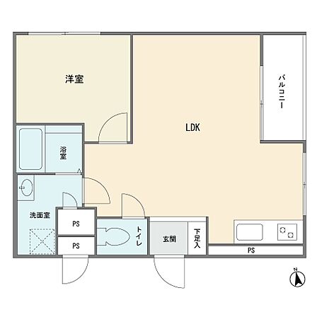 7階部分の北東角部屋です 新規リフォーム済み 1LDK エレベータ有り エアコン付き 総戸数47戸 日本ハウズイングによる委託管理