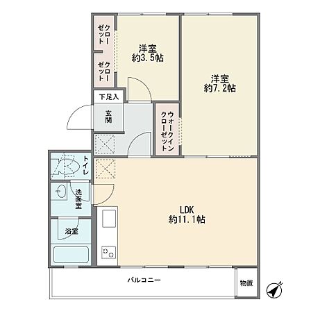 最上階の東南向き角部屋です　ワイドバルコニー　ウォークインクロゼット　全室フローリング　エアコン付き　2ＬＤＫ　新規フルリフォーム済み　駐車場や駐輪場、バイク置場空有り