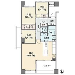 ライオンズスクエア用賀 3LDKの間取図画像