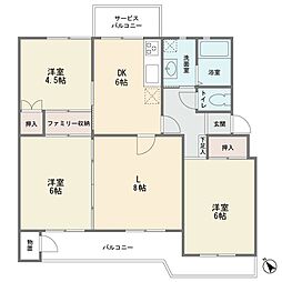 向ケ丘遊園センチュリータウン12号棟 3LDKの間取図画像