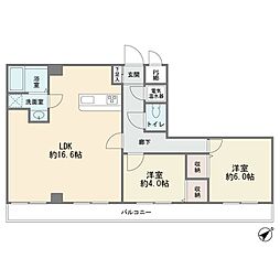 ライオンズマンション藤が丘 2LDKの間取図画像