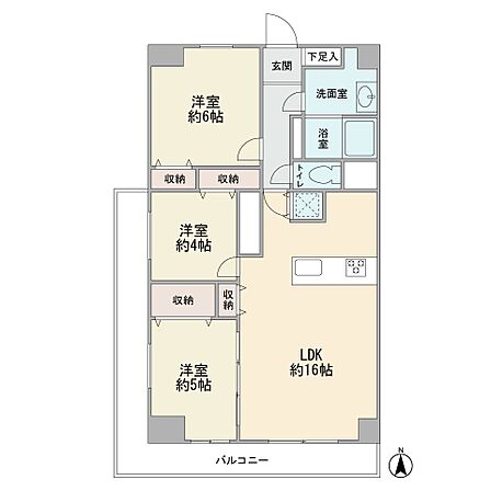3LDK 間取り