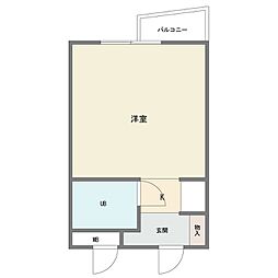 TOP新丸子4 ワンルームの間取図画像