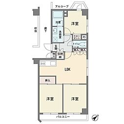 パラシオン鶴見 3LDKの間取図画像