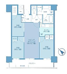 リヴァリエA棟 3LDKの間取図画像