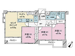 間取図画像 3LDK