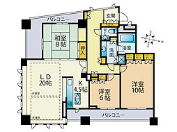 グランドヒルズ大濠一丁目 3LDKの間取図画像