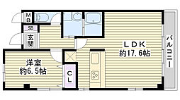 casadelsiglo 1LDKの間取図画像