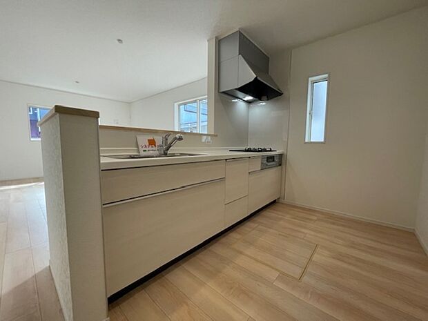 人造大理石トップのシステムキッチン