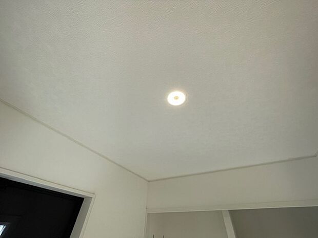 玄関上部の照明器具は人感センサータイプです