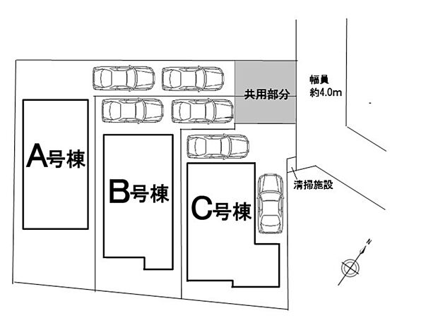 本物件はB号棟です