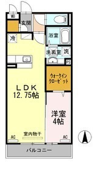 シャルマン 302｜山口県下関市熊野町2丁目(賃貸アパート1LDK・3階・41.67㎡)の写真 その2
