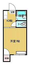 オレンジハウス 1Kの間取図画像