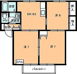 ガーデンヒルズF 3DKの間取図画像