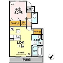 グランモアはら(新）. 107 ｜ 山口県宇部市東須恵（賃貸アパート1LDK・1階・42.96㎡） その2