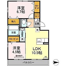 間取図画像 2LDK