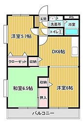 間取図画像 3DK