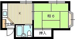 ハイツモルトカリーナ 1Kの間取図画像