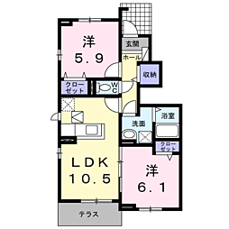 BESTHOUSE5A 2LDKの間取図画像